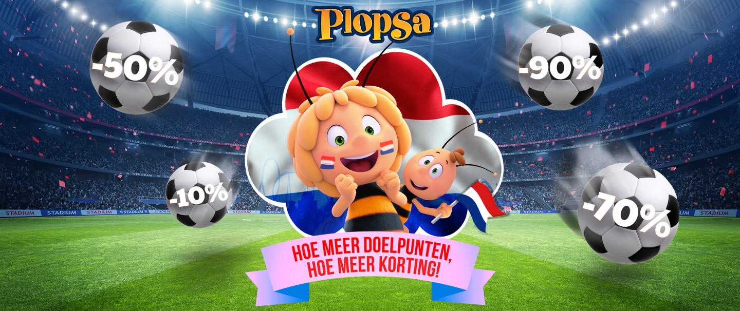 Plopsa stunt: opnieuw korting per gescoord WK-doelpunt!