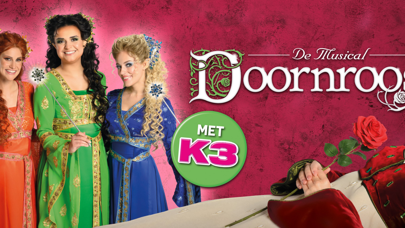 Doornroosje ontwaakt opnieuw… met K3 als de drie goede feeën!